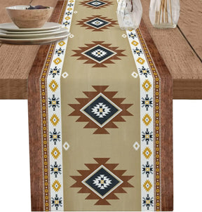 Boho americano estilo indiano corredores de mesa de linho cômoda cachecóis decoração de mesa reutilizável cozinha mesa de jantar corredores decoração de festa