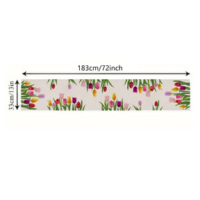 Páscoa tulipa flores corredores de mesa de linho cômoda cachecóis decoração de mesa primavera fazenda corredores de mesa de jantar decorações de casamento