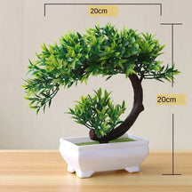 Plantas artificiais em vaso bonsai verde pequena árvore plantas flores falsas ornamentos em vaso para casa decoração do jardim festa decoração do hotel