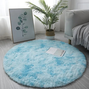 Tapete redondo de pelúcia super macio, tapete branco fofo para sala de estar, decoração de casa, quarto de criança, salão de beleza, pilha grossa