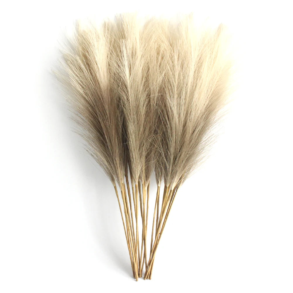 6 pçs artificial pampas grama decoração flores planta falsa reed para diy mesa floral organizar flor casamento casa decoração de natal