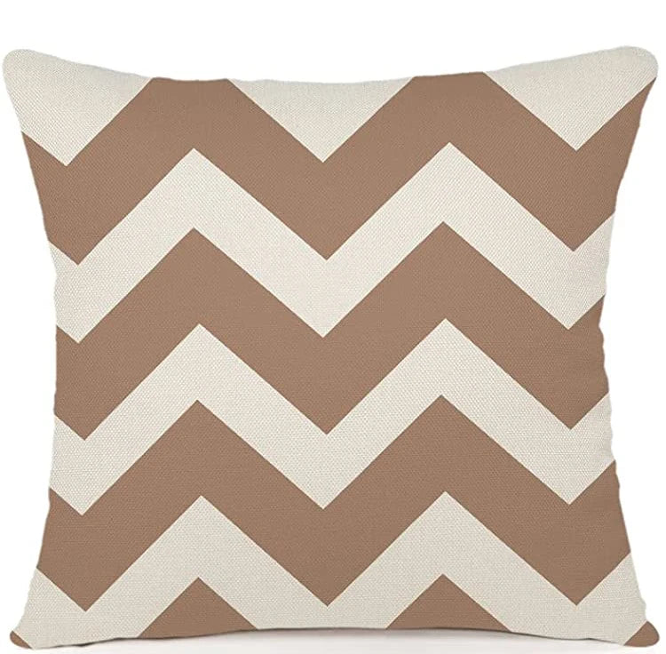 Capa de almofada geométrica de linho marrom, decoração de casa, boa decoração de fronha para quarto, sofá, cadeira, cama, jardim, carro
