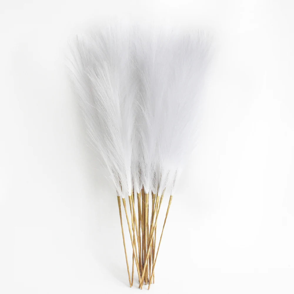 6 pçs artificial pampas grama decoração flores planta falsa reed para diy mesa floral organizar flor casamento casa decoração de natal