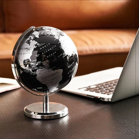 Arte criativa de globo giratório de metal, adequada para crianças, educação em sala de aula, aprendizagem, sala de estar, escritório, decoração de mesa