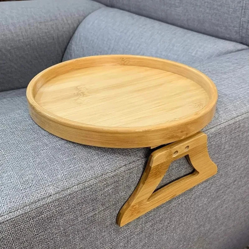 Bandeja de braço para sofá, clipe para braço, mesa portátil, suporte de copo, bandeja de apoio de braço para lanches, bebidas, controle remoto, café