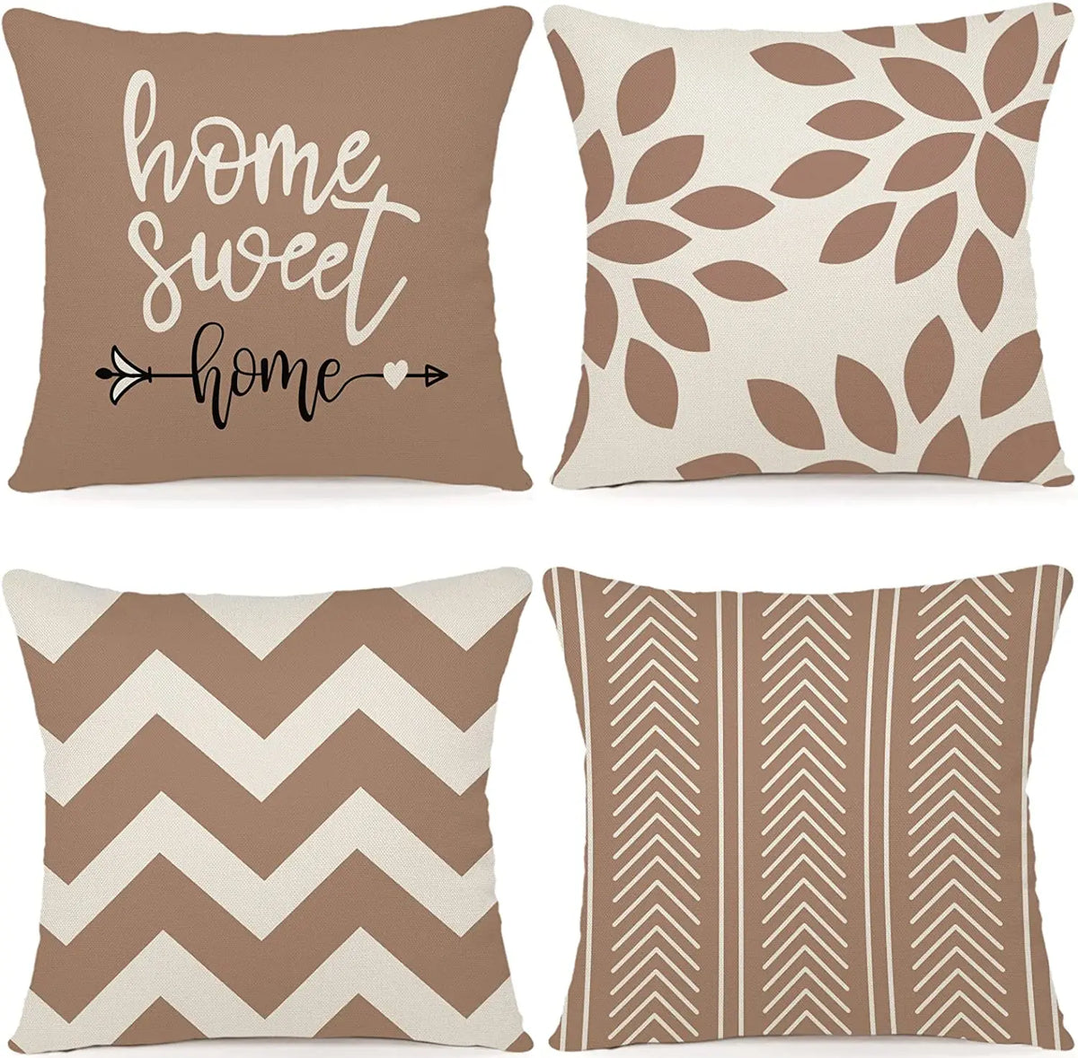 Capa de almofada geométrica de linho marrom, decoração de casa, boa decoração de fronha para quarto, sofá, cadeira, cama, jardim, carro