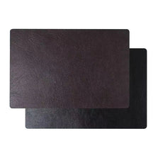 Inmos 4 peças de tapete de mesa de couro sintético estilo couro à prova d'água e resistente a óleo, placemat retangular de dupla face, design sem lavagem