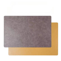 Inmos 4 peças de tapete de mesa de couro sintético estilo couro à prova d'água e resistente a óleo, placemat retangular de dupla face, design sem lavagem