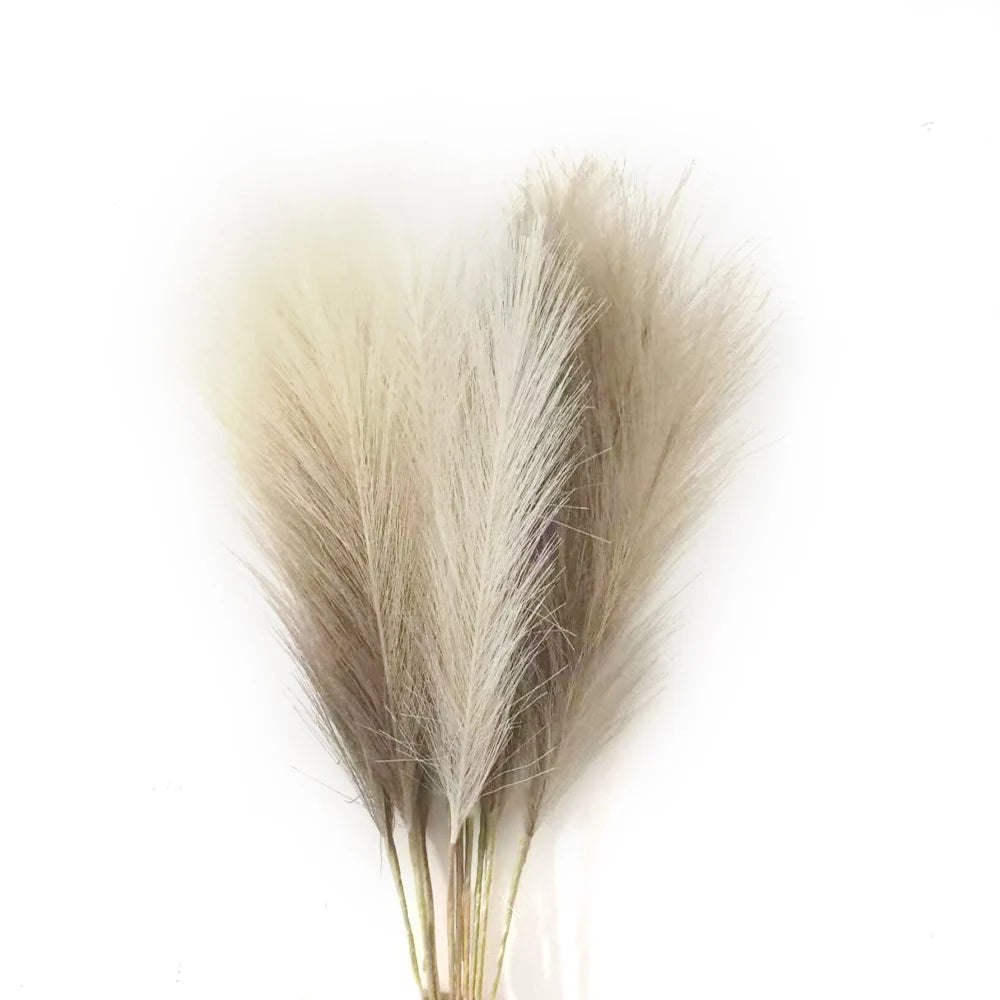 6 pçs artificial pampas grama decoração flores planta falsa reed para diy mesa floral organizar flor casamento casa decoração de natal