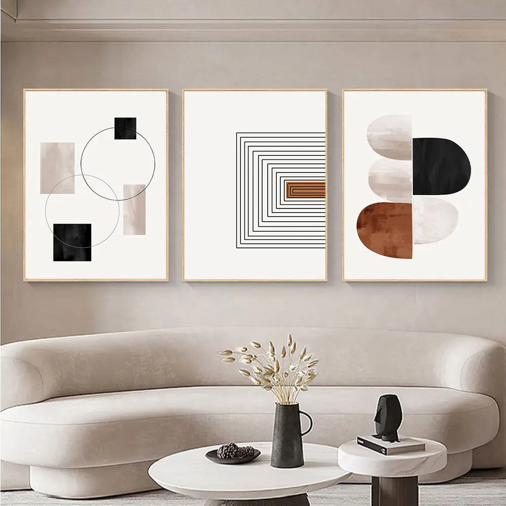 Branco preto linha arte lona impressões, geometria abstrata parede arte, cartazes decorativos para sala de estar, Nordic quarto decoração fotos