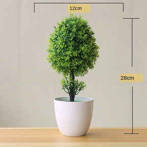 Plantas artificiais em vaso bonsai verde pequena árvore plantas flores falsas ornamentos em vaso para casa decoração do jardim festa decoração do hotel