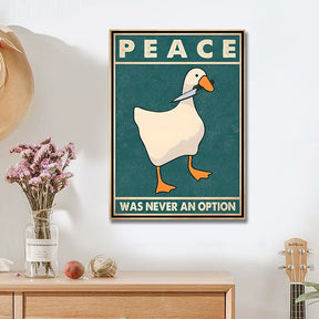 Paz de ganso nunca foi uma opção engraçado ganso impressões em tela cartazes ganso meme arte sinais moderna casa sala estar decoração pinturas