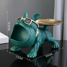 30cm decoração de casa estatueta bulldog estátua do cão caixa armazenamento ornamento animal resina artesanato arte escultura estatueta casa filhote de cachorro escultura