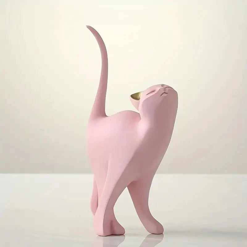 Resina Casais Estátuas Do Gato Para Decorações Home, Estatueta Animal, Criativo Europeu, Presente De Casamento, Escultura Decorativa