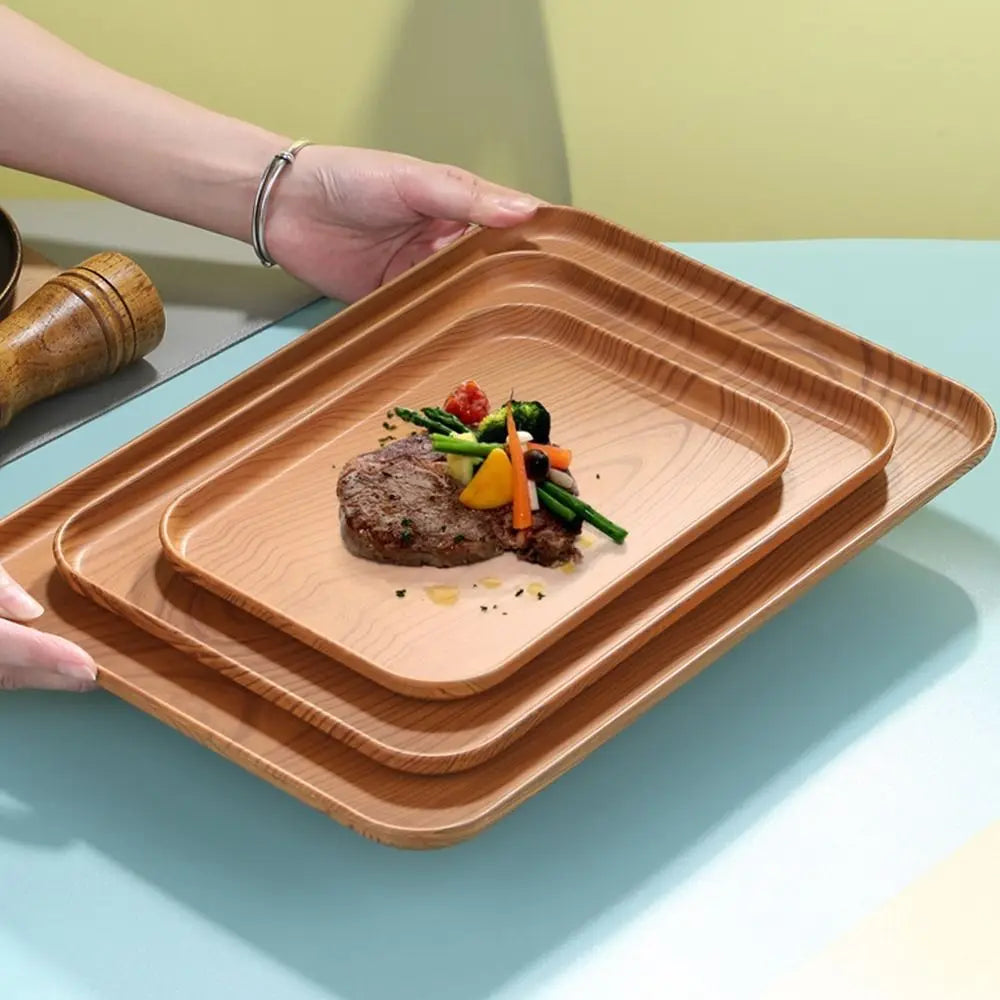 Bandeja de plástico nórdica pp para paletes, bandeja retangular para alimentos e pão, armazenamento doméstico, suprimentos de cozinha, bandeja de serviço de hotel, sobremesa