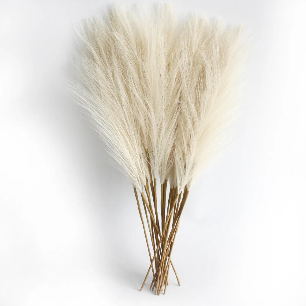 6 pçs artificial pampas grama decoração flores planta falsa reed para diy mesa floral organizar flor casamento casa decoração de natal