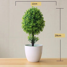 Plantas artificiais em vaso bonsai verde pequena árvore plantas flores falsas ornamentos em vaso para casa decoração do jardim festa decoração do hotel