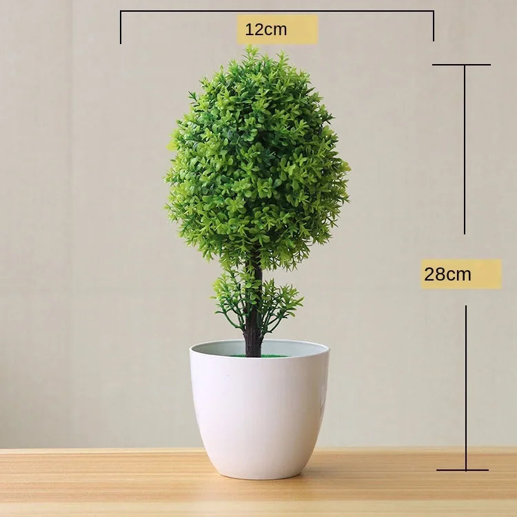 Plantas artificiais em vaso bonsai verde pequena árvore plantas flores falsas ornamentos em vaso para casa decoração do jardim festa decoração do hotel