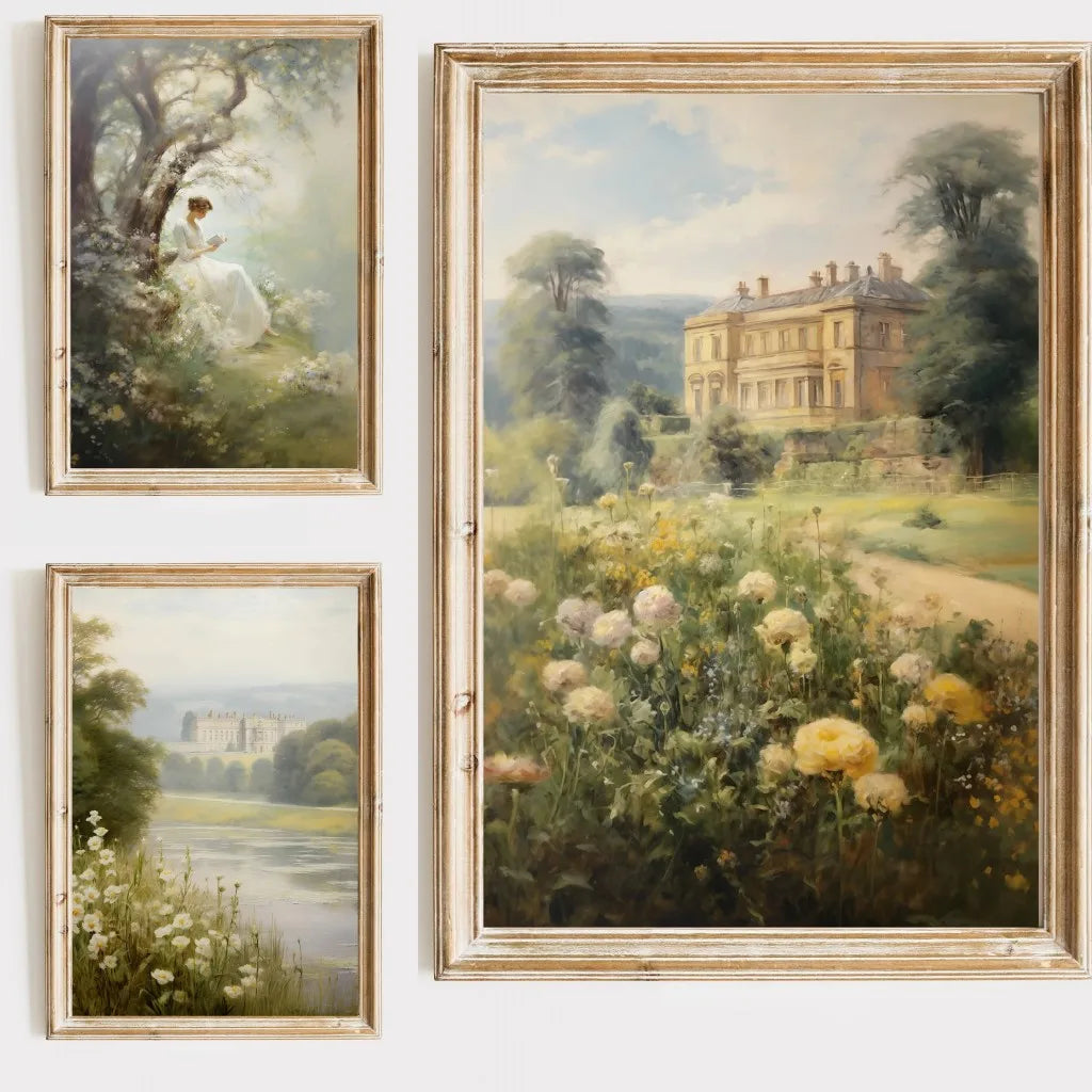 Orgulho e preconceito arte de parede impressão em tela pintura a óleo elizabethennet e mr darcy cottagecore cartazes decoração de casa