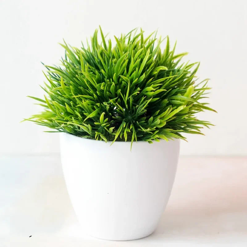 Plantas artificiais em vaso bonsai verde pequena árvore plantas flores falsas ornamentos em vaso para casa decoração do jardim festa decoração do hotel