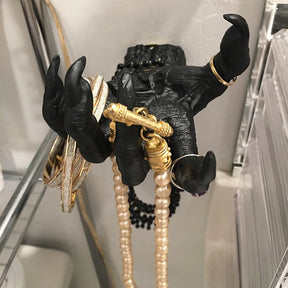 Estátuas de mão de bruxa gótica, ornamento de resina criativa, estética, chaves de parede, cabide de saco, arte de parede, esculturas, decoração de casa