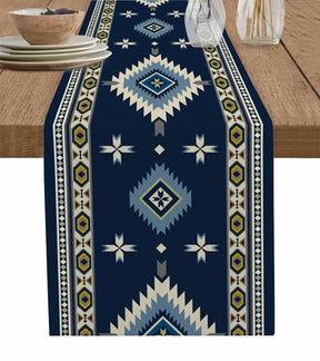 Boho americano estilo indiano corredores de mesa de linho cômoda cachecóis decoração de mesa reutilizável cozinha mesa de jantar corredores decoração de festa