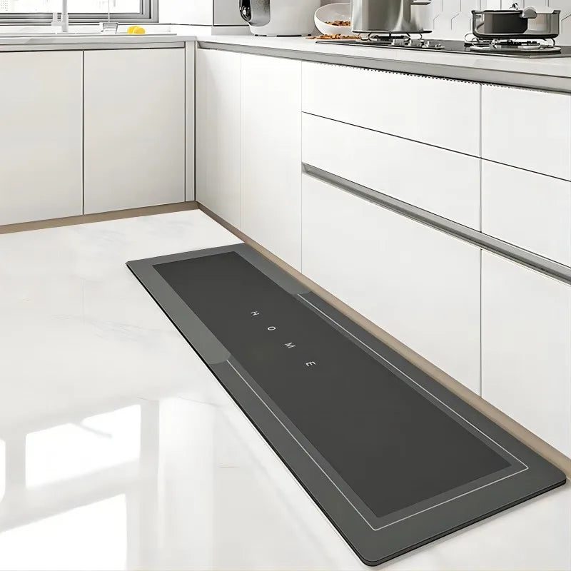 Terra de diatomácea absorvente anti-incrustante tapetes de cozinha banheiro antiderrapante cozinha esfregatável tapete longo