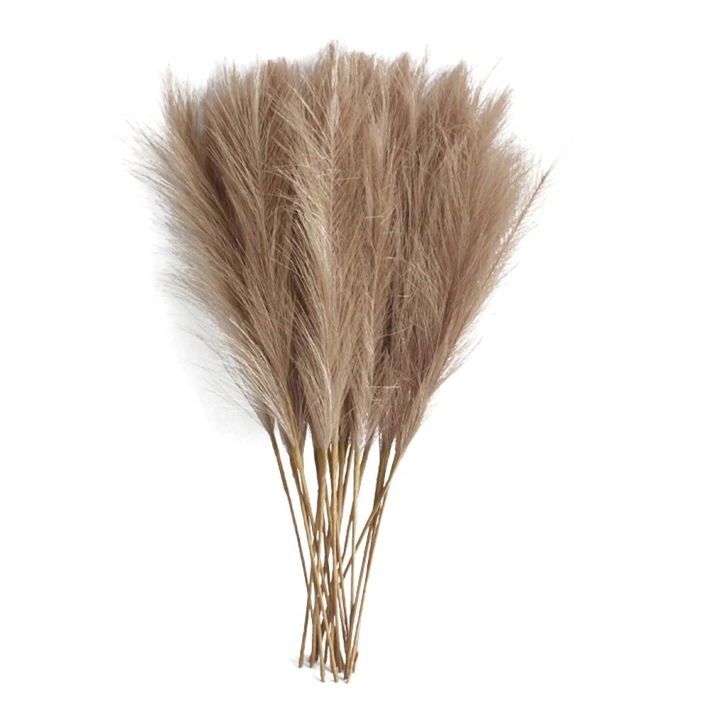 6 pçs artificial pampas grama decoração flores planta falsa reed para diy mesa floral organizar flor casamento casa decoração de natal