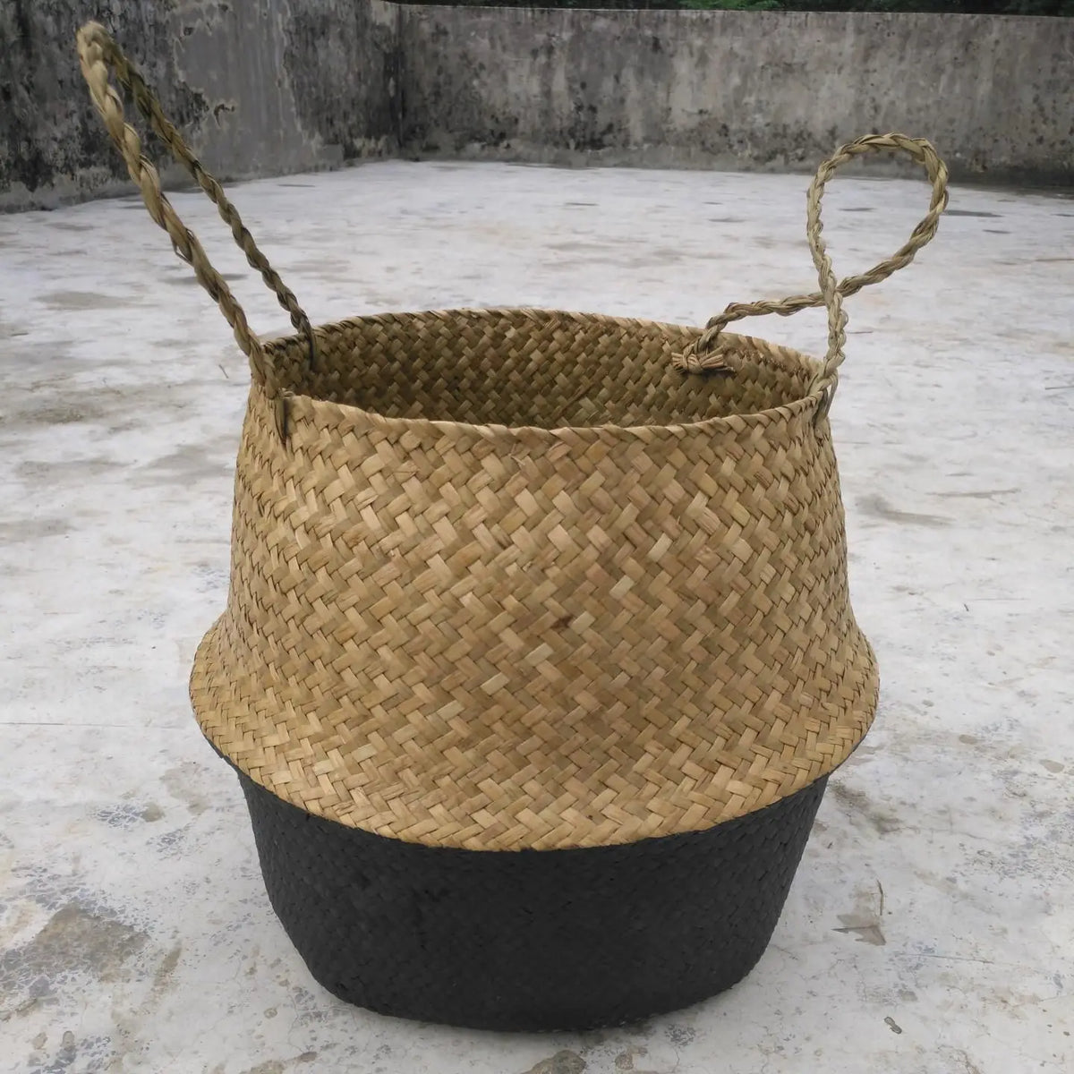 Vime Rattan Pendurado Flowerpot, Seagrass Cestas De Armazenamento, Folding Cestas De Lavanderia, Palha, Pastoral, Jardim, Planta, Decoração Home