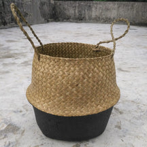 Vime Rattan Pendurado Flowerpot, Seagrass Cestas De Armazenamento, Folding Cestas De Lavanderia, Palha, Pastoral, Jardim, Planta, Decoração Home