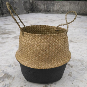 Vime Rattan Pendurado Flowerpot, Seagrass Cestas De Armazenamento, Folding Cestas De Lavanderia, Palha, Pastoral, Jardim, Planta, Decoração Home