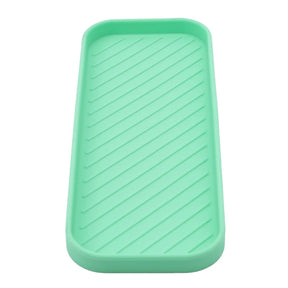 Bandeja de drenagem de silicone para talheres copo de água frutas vegetais pia da cozinha organizador bandeja de armazenamento esponja titular dispensador de sabão
