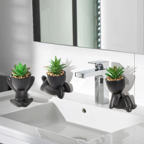 Xiya flor artificial aloe vaso de planta preto personagem em miniatura pote falso vaso planta atacado material pe decoração para casa