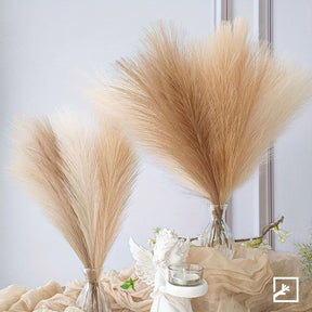 6 pçs artificial pampas grama decoração flores planta falsa reed para diy mesa floral organizar flor casamento casa decoração de natal